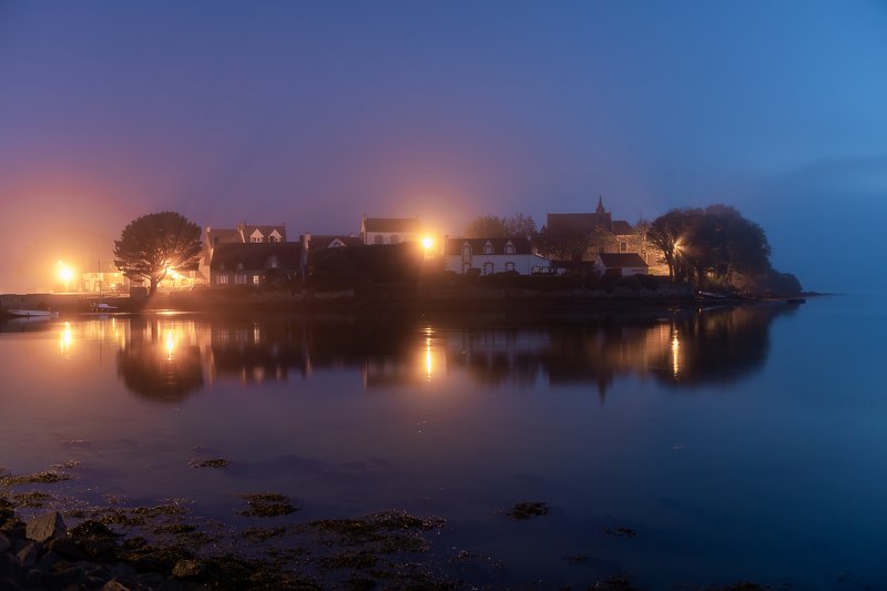 nichtarguer; france; morbihan; island; foggy; st cado; brittany;sescape L\'ile St Cado et Nichtarguér фото превью