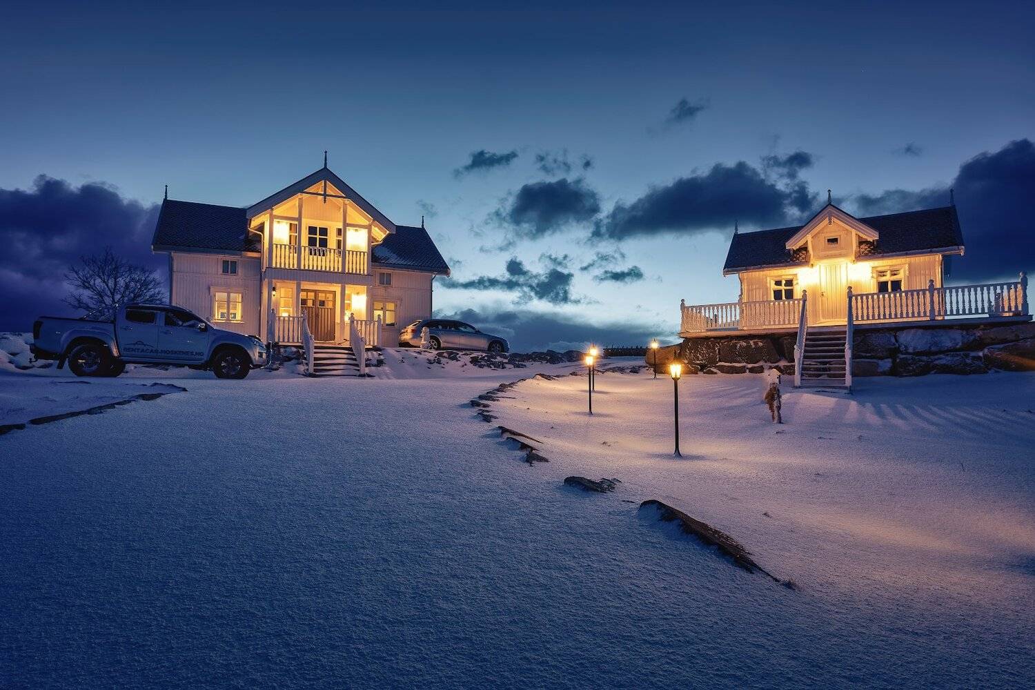 norway, svolvaer, svolver, winter, mountain, houses, sunrise, cold, snow, Алексей Вымятнин