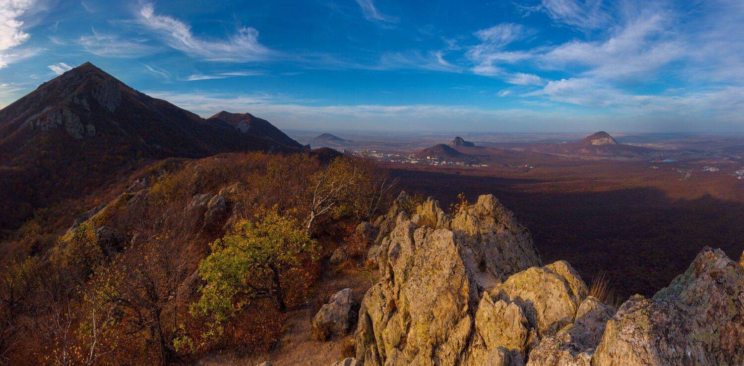 осень,бештау,козьи скалы,пейзаж,природа,октябрь,кмв,панорама, Елена Брежицкая