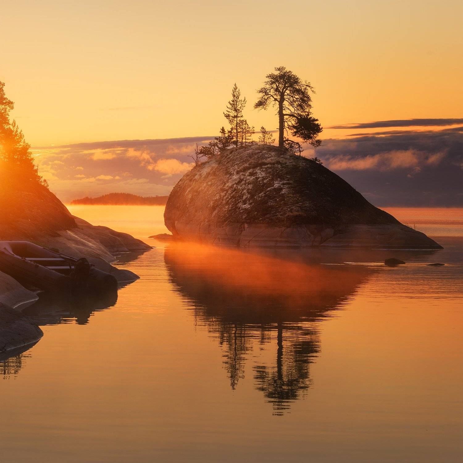 Ладога, шхеры, рассвет, пейзаж, Михаил Проскалов