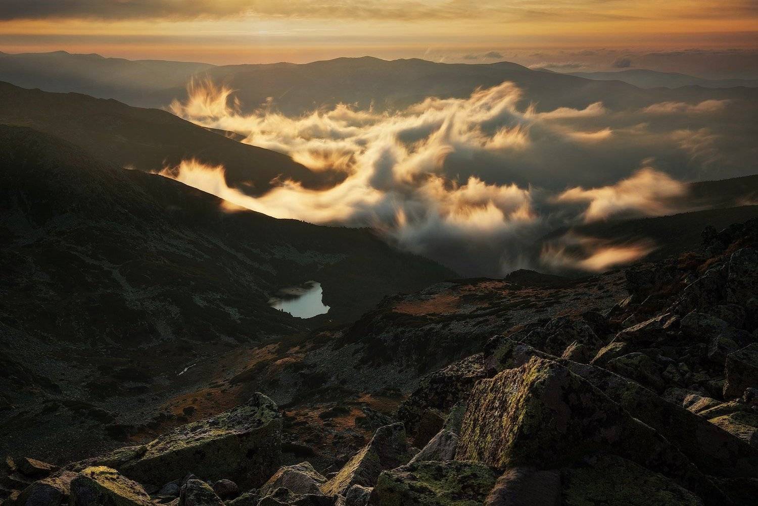 autumn, peaks, clouds, mist, landscape, travel, nature, mountain, romania, cold, sunrset, Lazar Ioan Ovidiu
