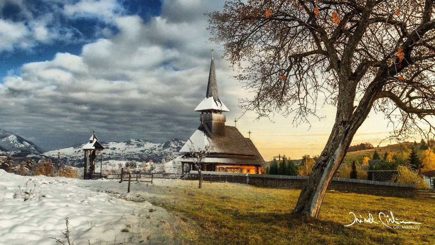 winter, mountain, autumn, church, landscape, Irinel Cirlanaru
