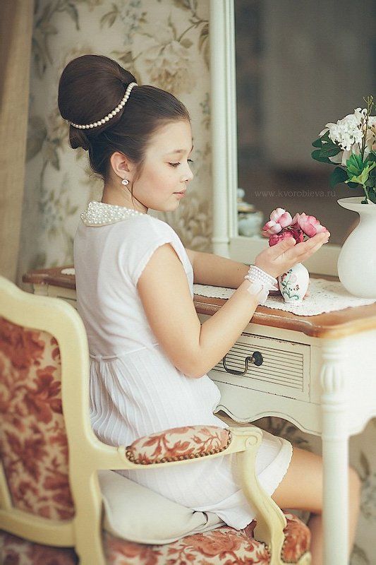 винтаж, детский портрет Анна фото превью