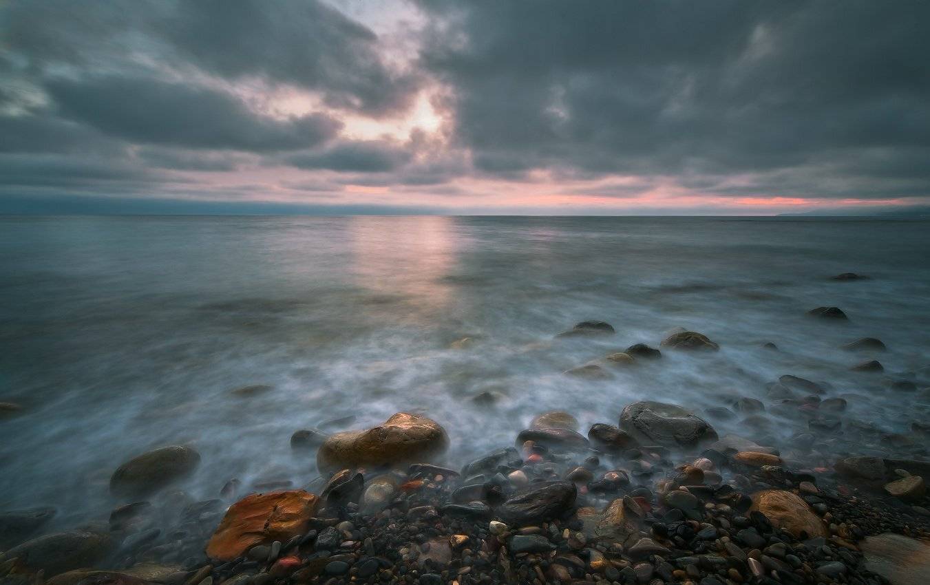 весна, черное, море, вечер, Николай Мысливцев