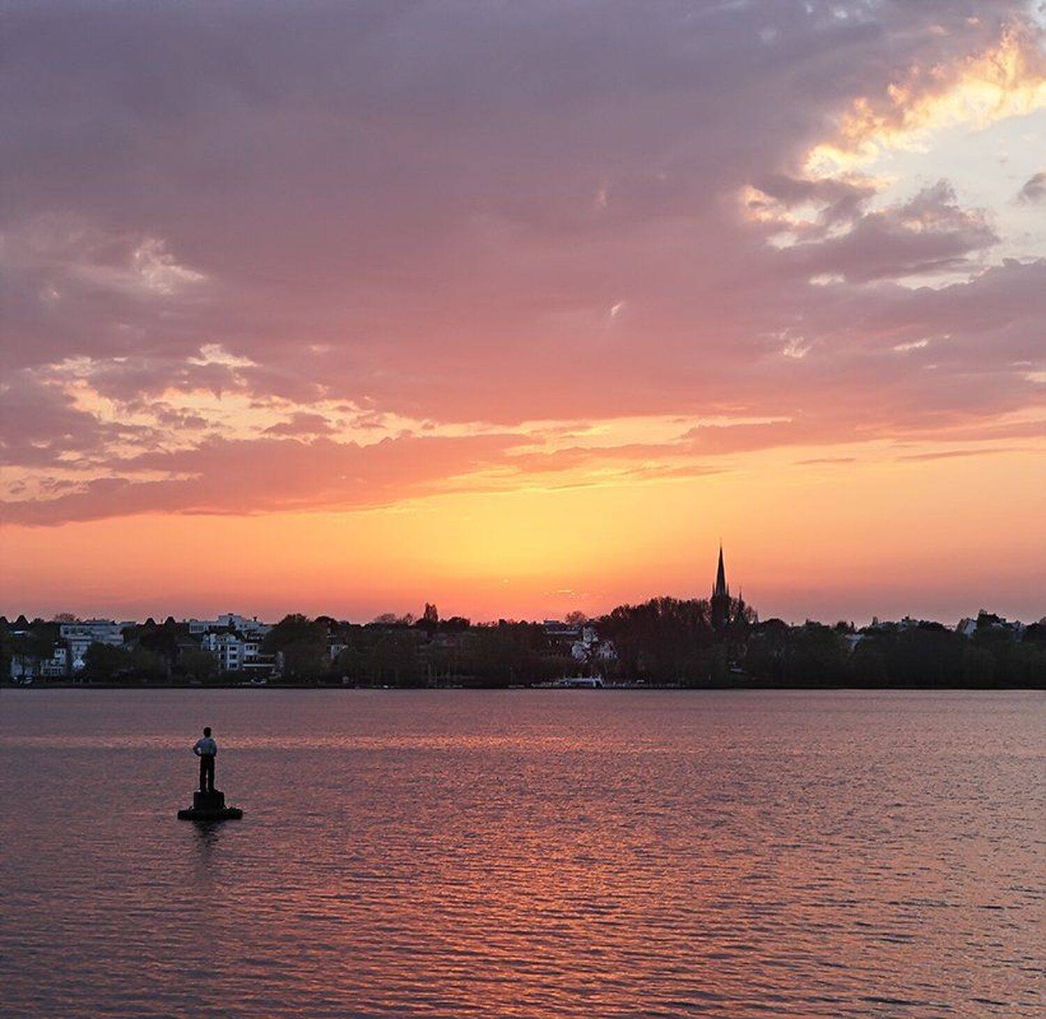 германия, гамбург, вечер,альстер, Игорь Дубровский