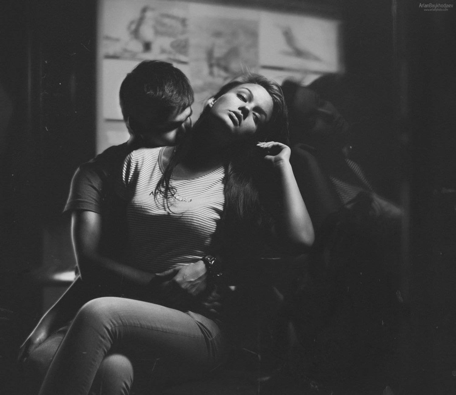 love story, поцелуй, www.arlanphoto.com, чб,, Арлан Байходжаев