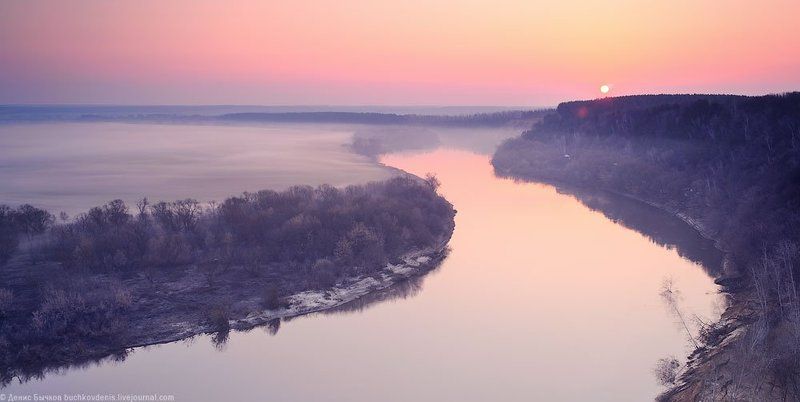 воронеж, рассвет, кривоборье, пейзаж, туман Рассвет в Кривоборье фото превью