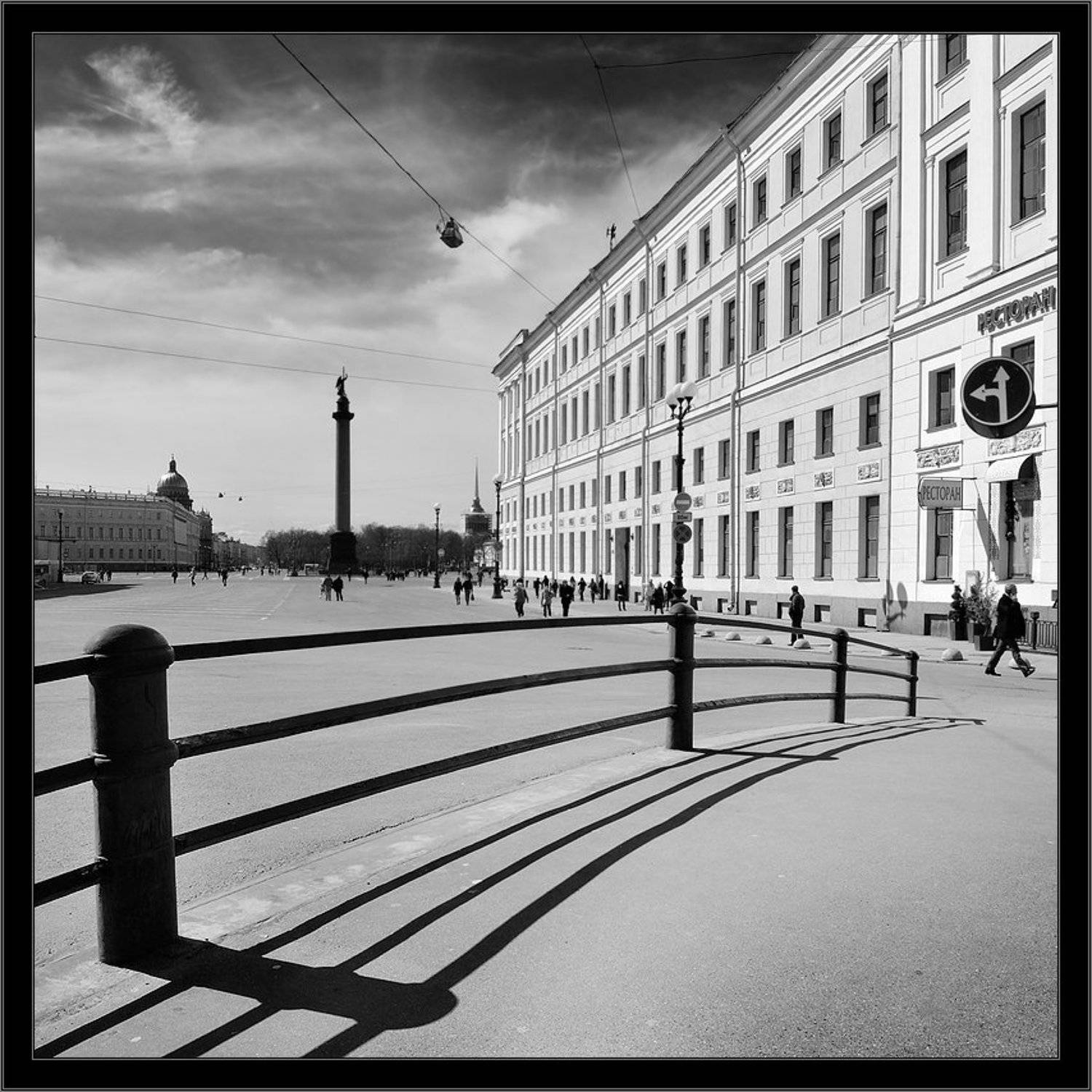 петербург, центр, дворцовая чб, квадрат, Kirill Shapovalov