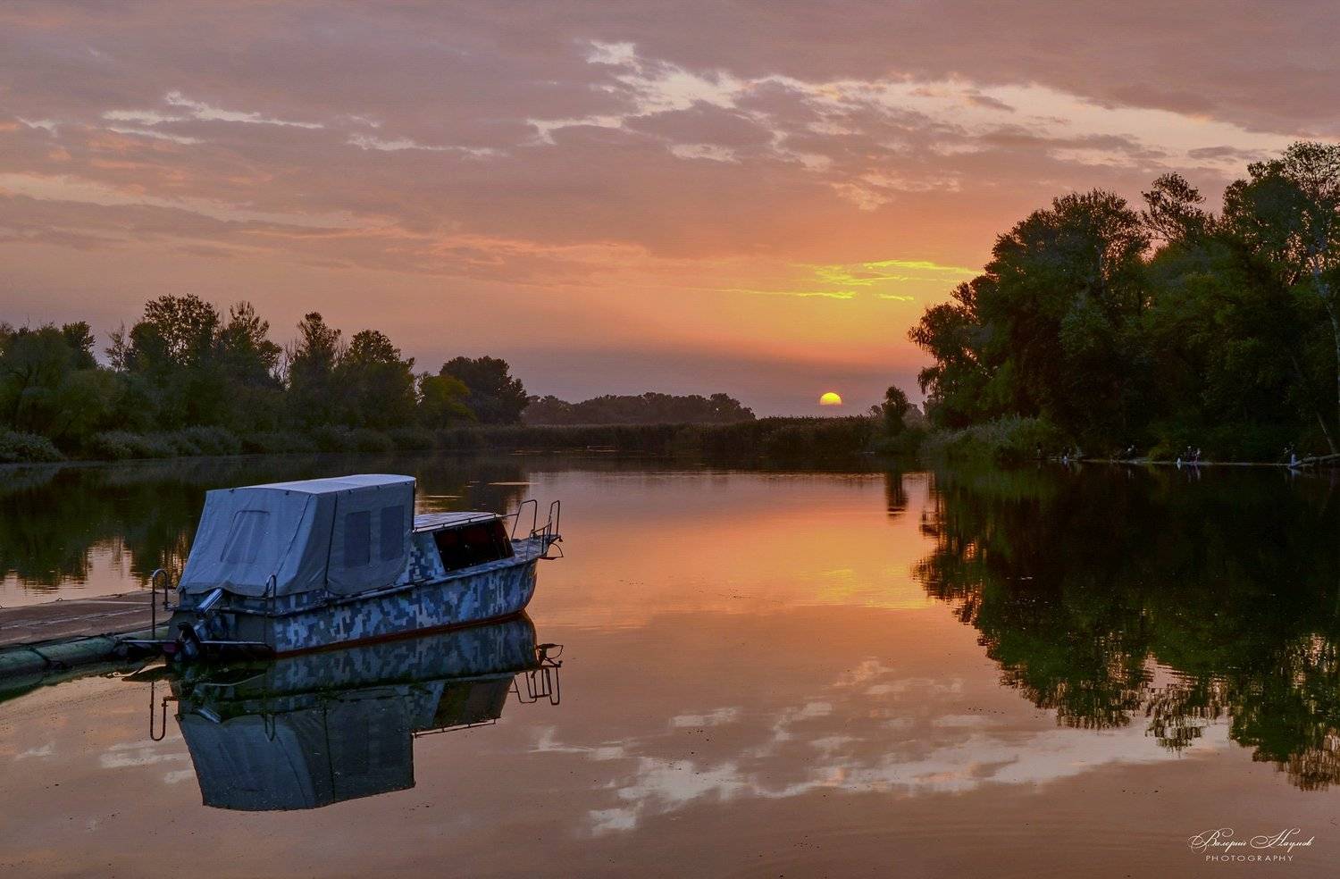 октябрь, рассвет, восход, река, отражения, Валерий Наумов