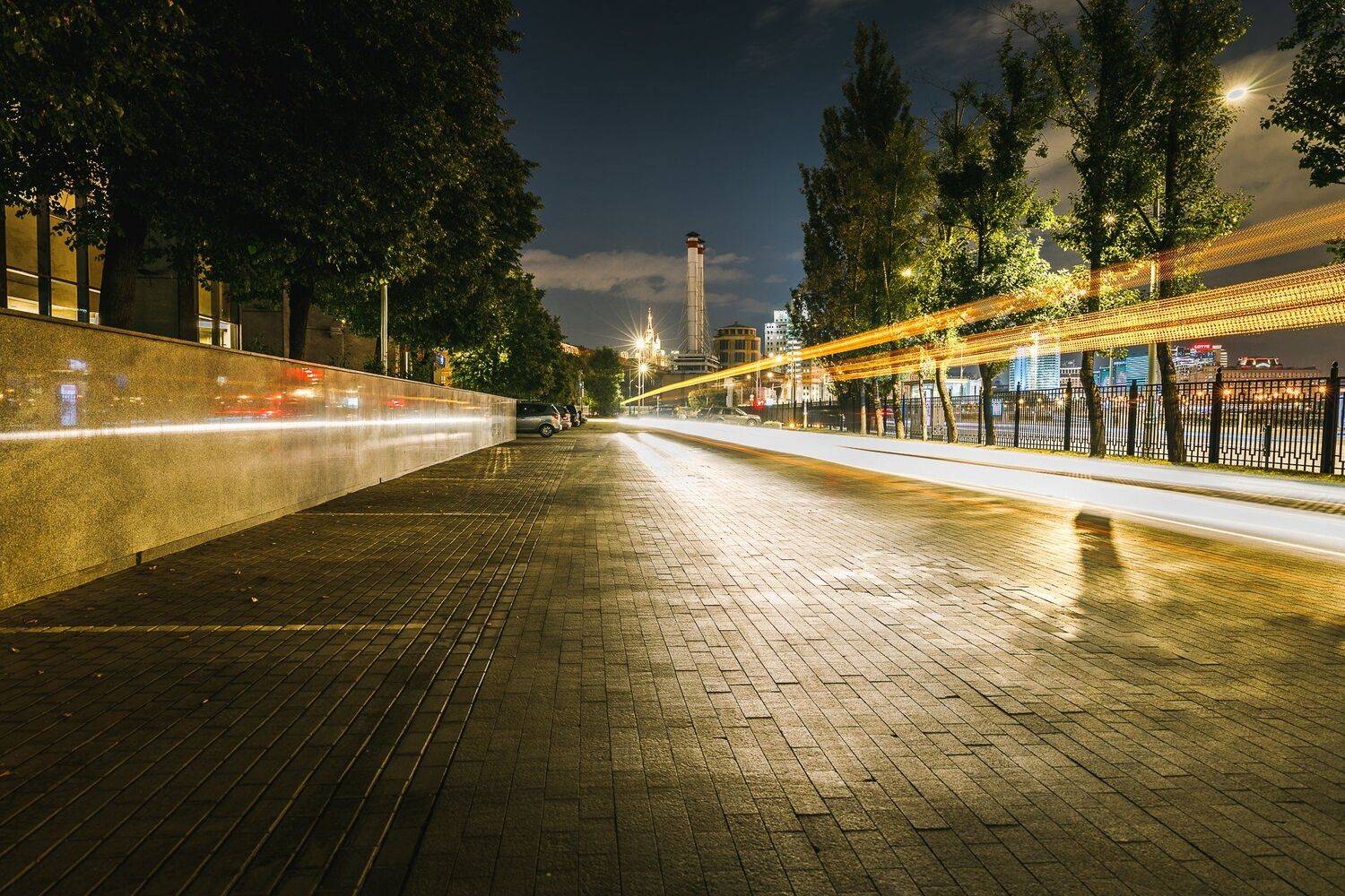 движение, город, мегаполис, ночной, вечерний, трафик, трек, парковка, цвет,, Юрий Шурчков