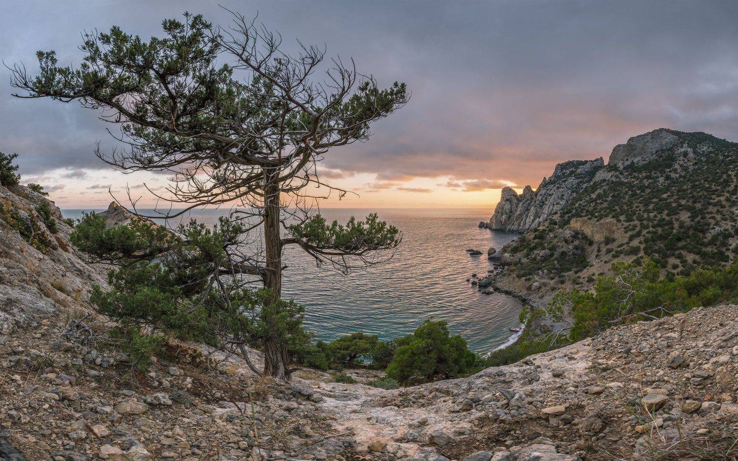 крым, новый свет, караул-оба, голубая бухта, осень, вечер, Николай Мысливцев