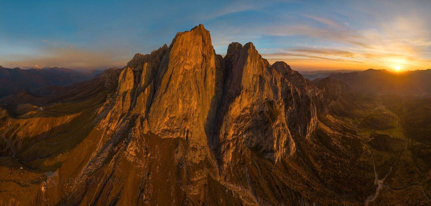 гора, кавказ, кавказские горы, ингушетия, цей-лоам, цейлом, хребет, скалы, скалистый, рассвет, осень, солнце, кавказ без границ,, Лашков Фёдор