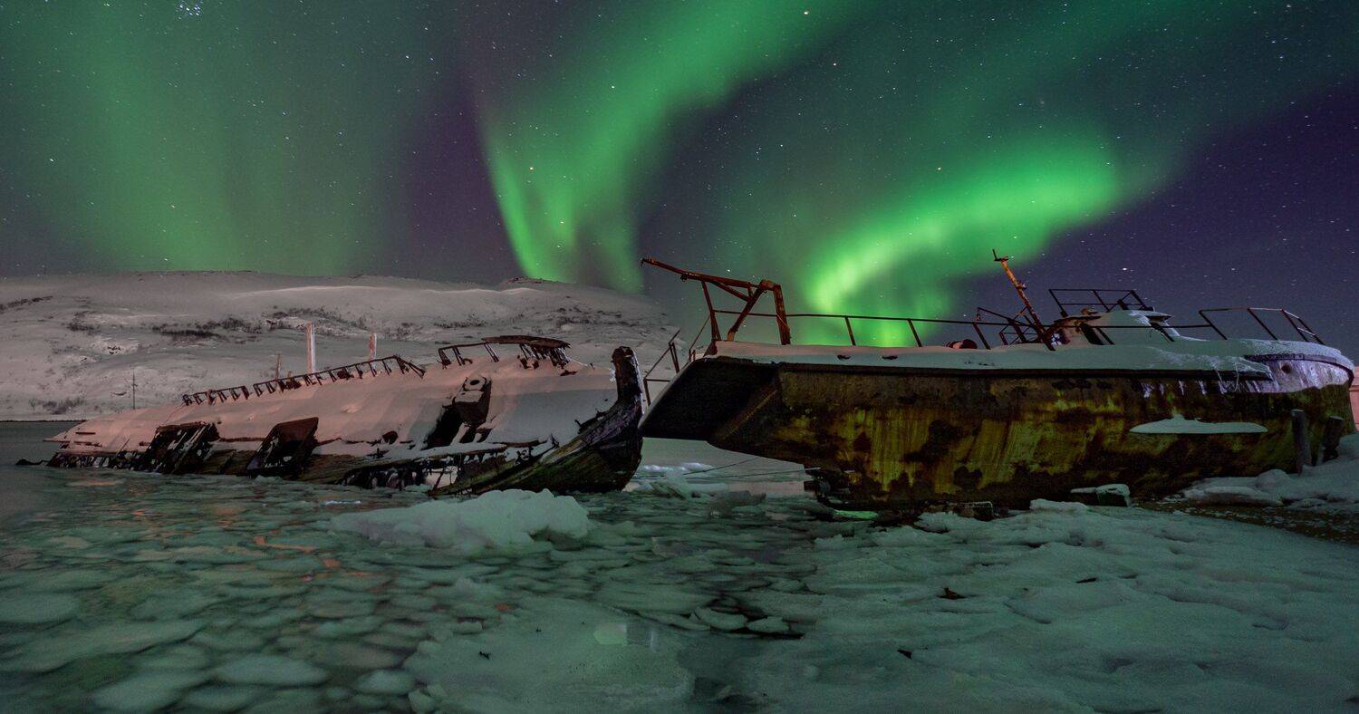 териберка, северное сияние, Исаков Дмитрий