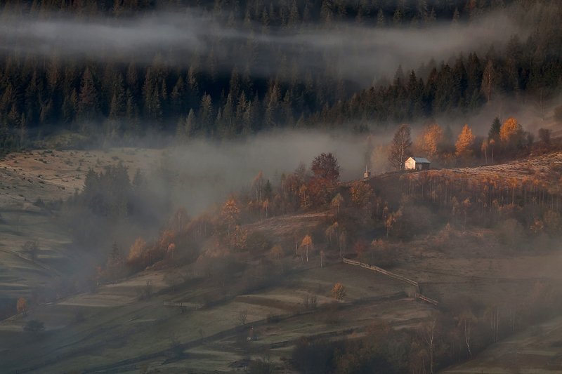 карпаты горы утро туман осень Осенняя история... фото превью