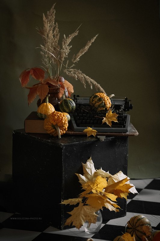 студия осень тыквы Колоски фото превью
