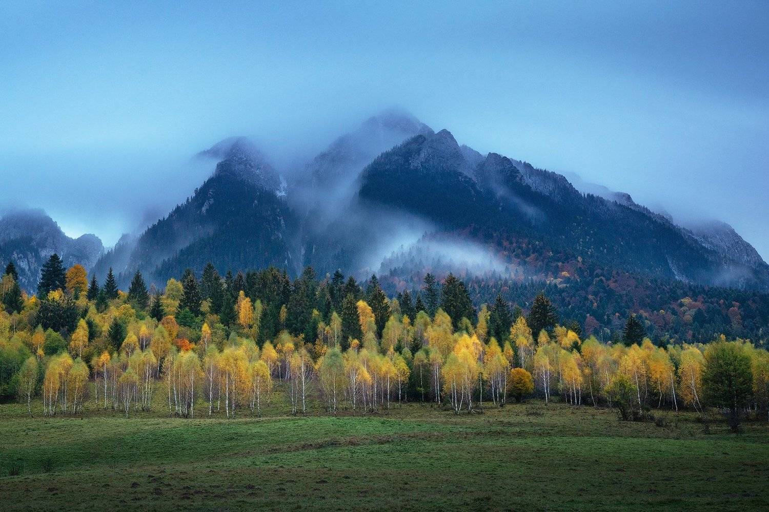 landscape, nature, trees, mountains, autumn, romania, sunset, rain, clouds, colours, Lazar Ioan Ovidiu
