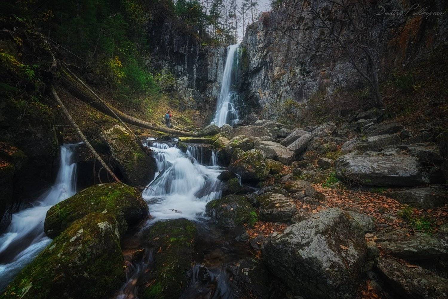 россия,приморский край,лазовский район,беневской водопад,еламовский водопад,свет,краски,скалы,осень,листва,водопад,дмитрий подкопаев, Дмитрий Подкопаев