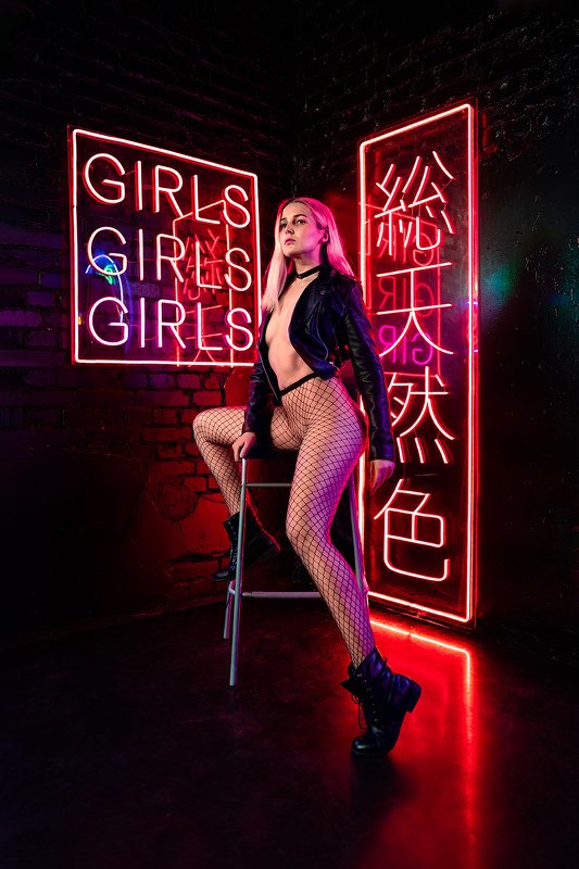neon, girl Taya фото превью