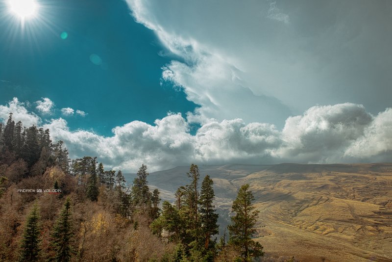плато пейзаж лагонаки гроза тучи альпика луга Грозовой фронт фото превью