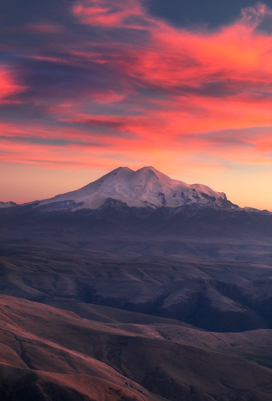 эльбрус, кавказ, закат, гора, природа, elbrus, mountain Эльбрус фото превью