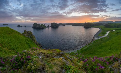 Закат на Шикотане