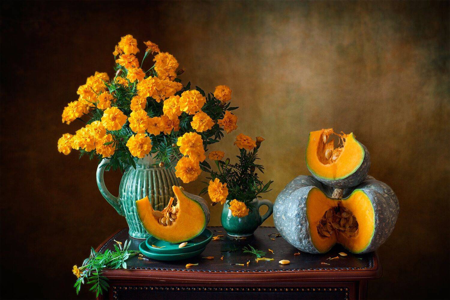 фотонатюрморт, миламиронова, осень, тыква, букет, цветы, настроение, оранжевый, позитив, Мила Миронова