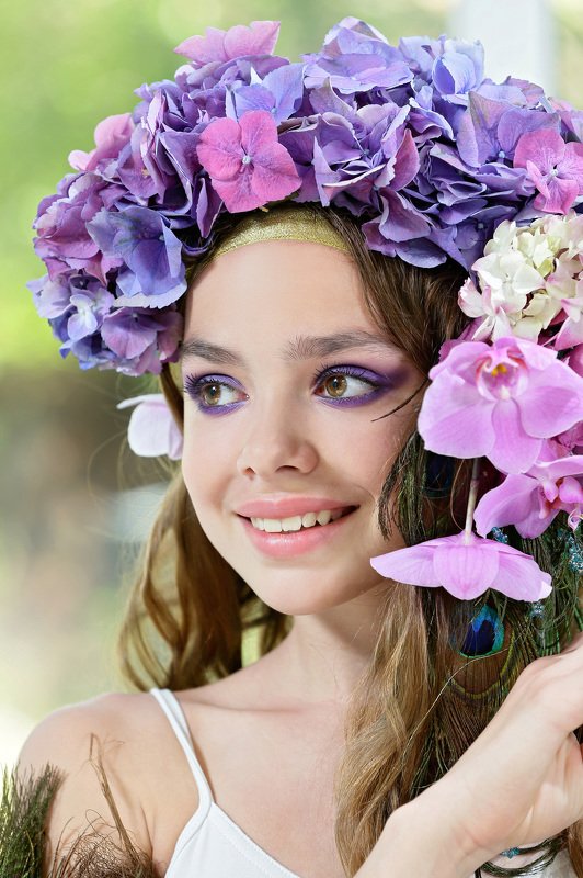 портрет, флористика, цветы, люди образы эпохи Закат фото превью