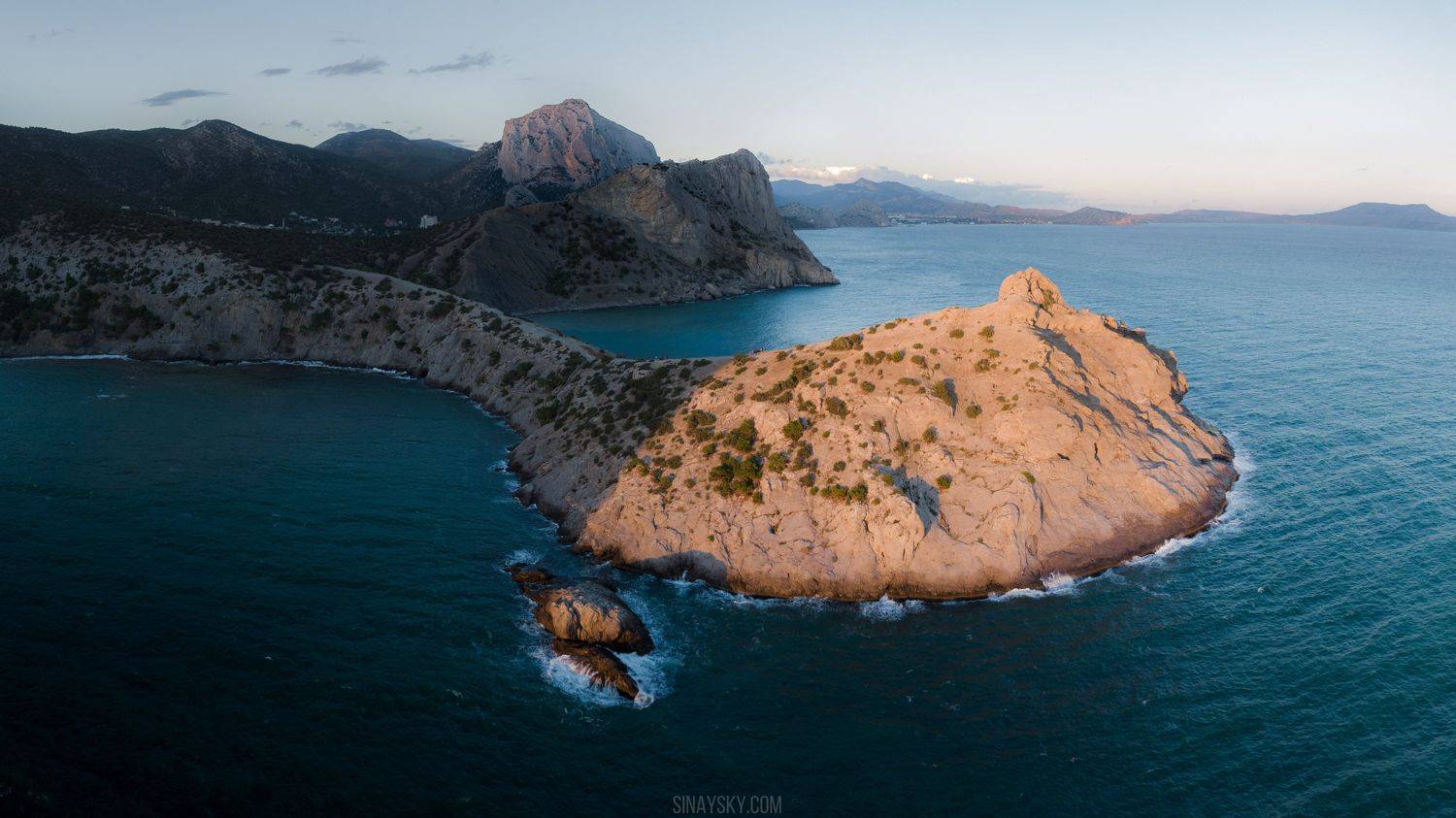 крым, мыс, горы, закат, crimea, cape, mountain, Богдан Синайский