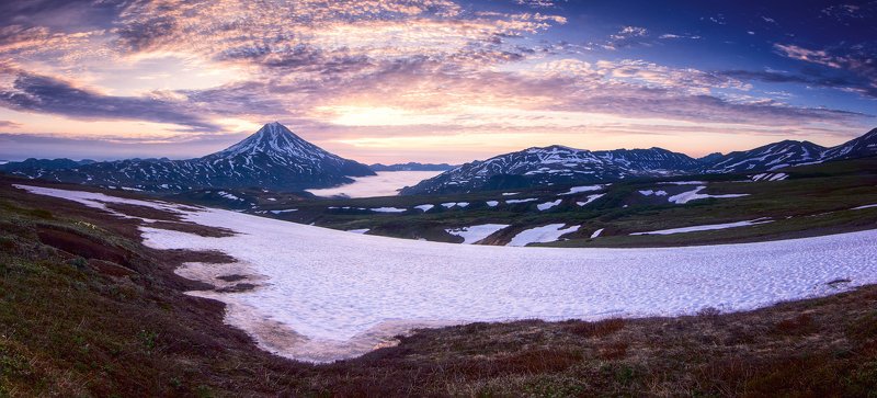 камчатка,вулкан,рассвет,удача. Рассвет на Вилючинском. фото превью