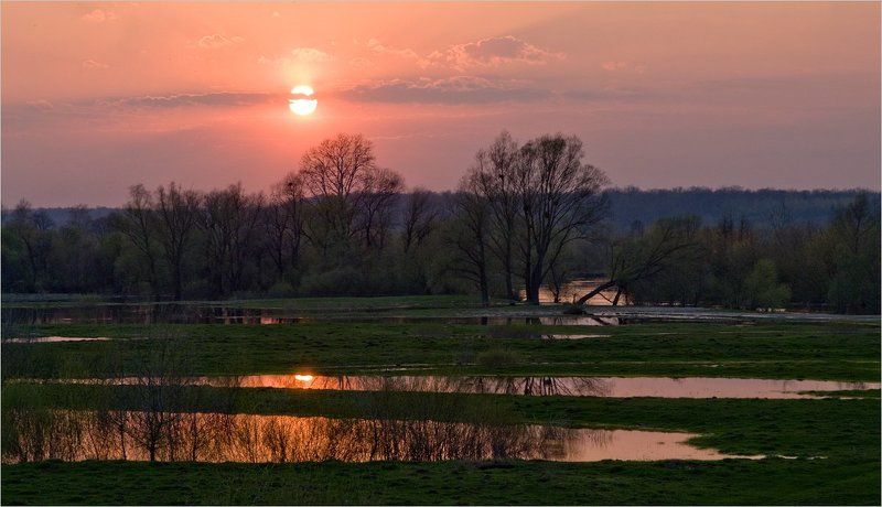 весенний вечер на Горини,пора разлива фото превью