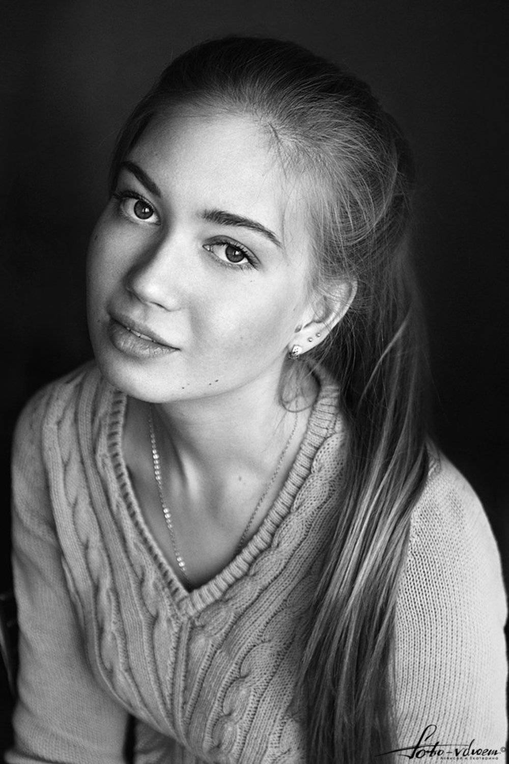 портрет, портрет девушки, черно-белое фото, черно-белая фотография, foto-vdvoem, фото вдвоем, Екатерина foto-vdvoem Малькова