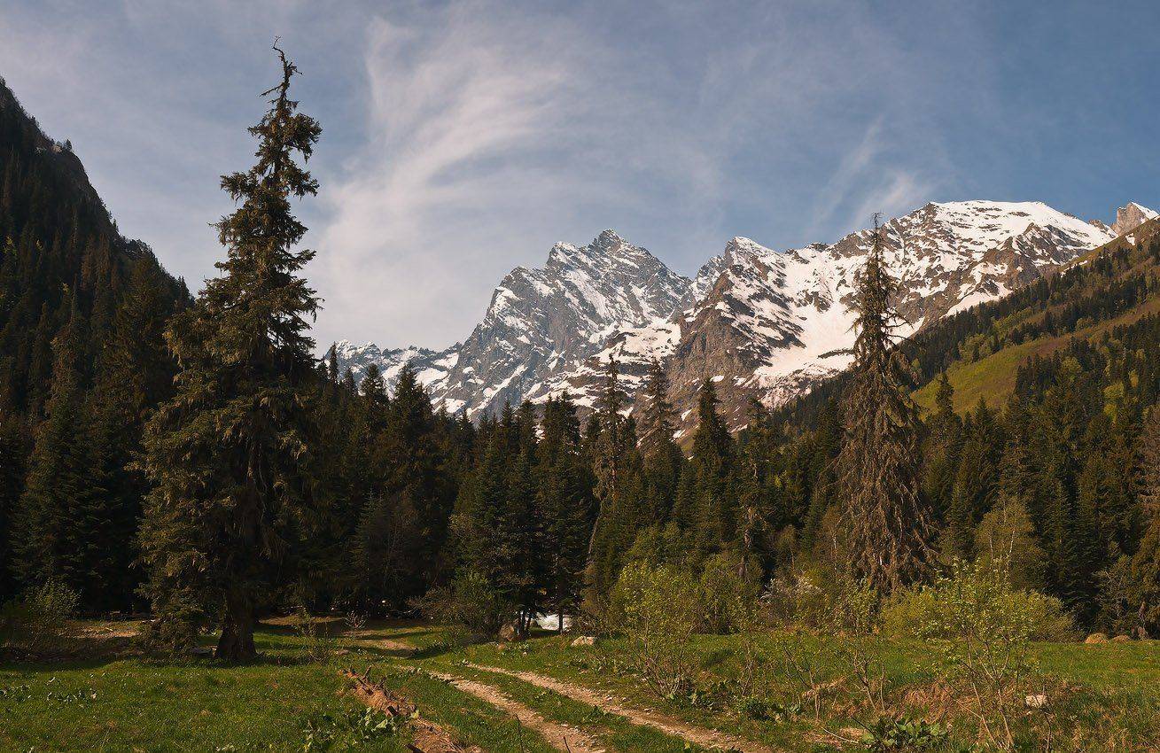 весна, домбай, гоначхир, бу, ульген, Николай Мысливцев