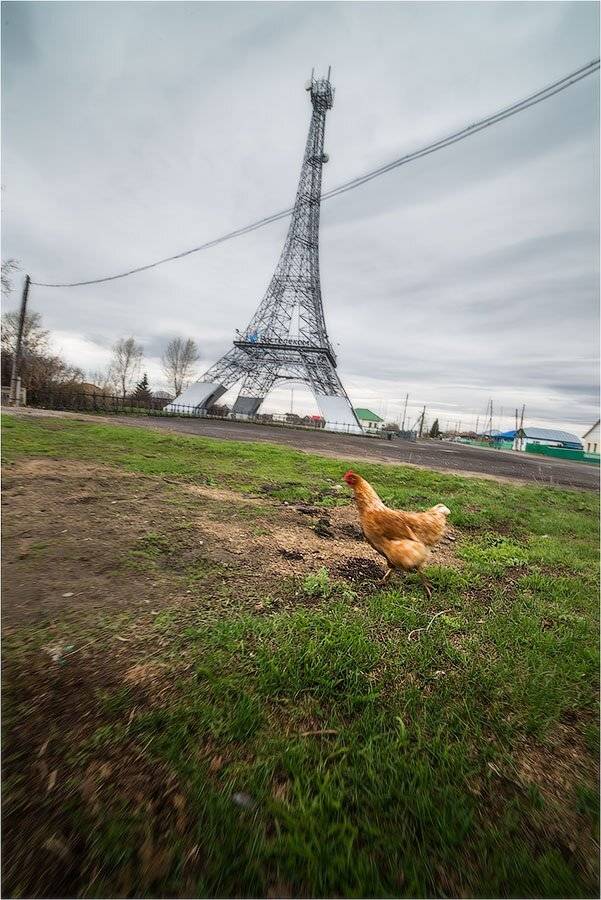 деревня, париж., париж., эйфелева, башня, Кутыгин Эдуард