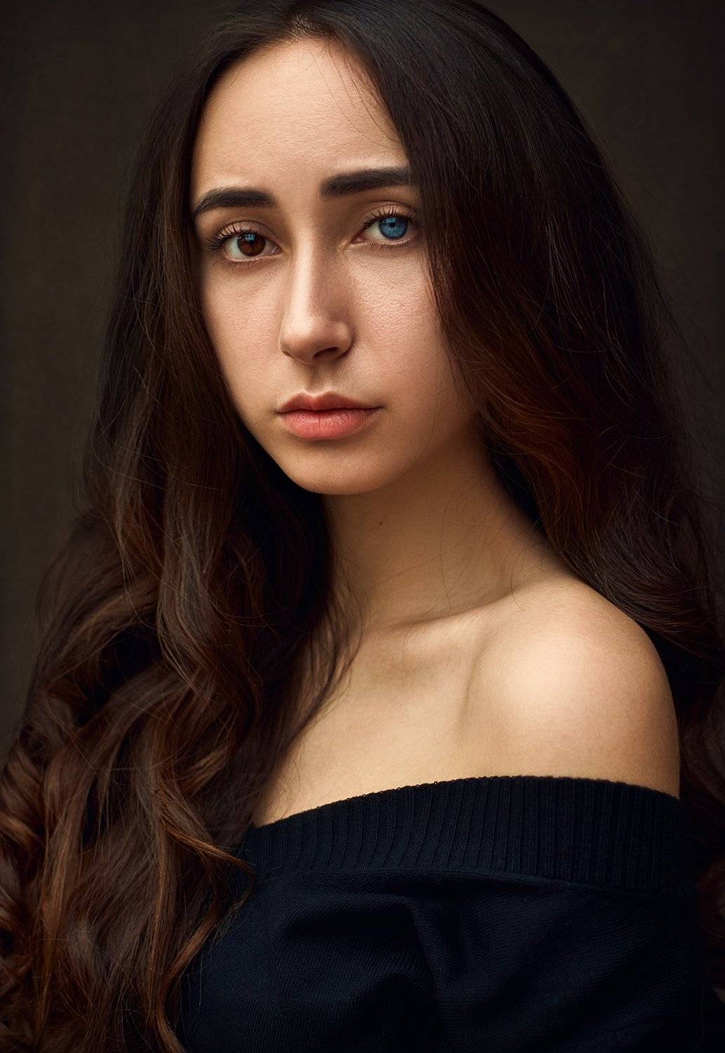 девушка, волосы, глаза, цвет, портрет, Станислав Ган