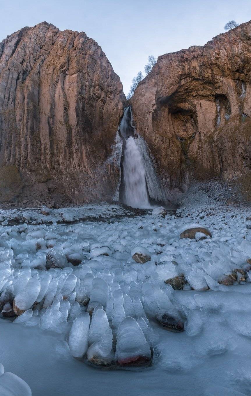 северный кавказ, приэльбрусье, джилы-су, водопад,каракая-су,ноябрь, Николай Мысливцев