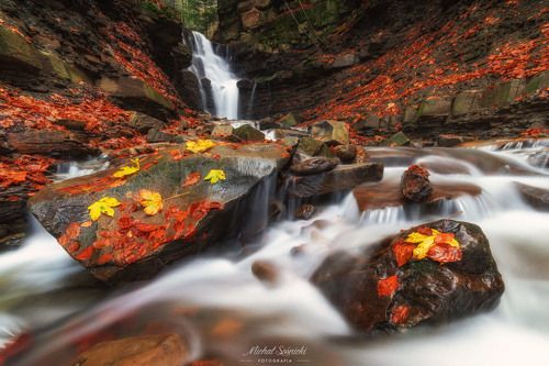 Waterfall on autumn...