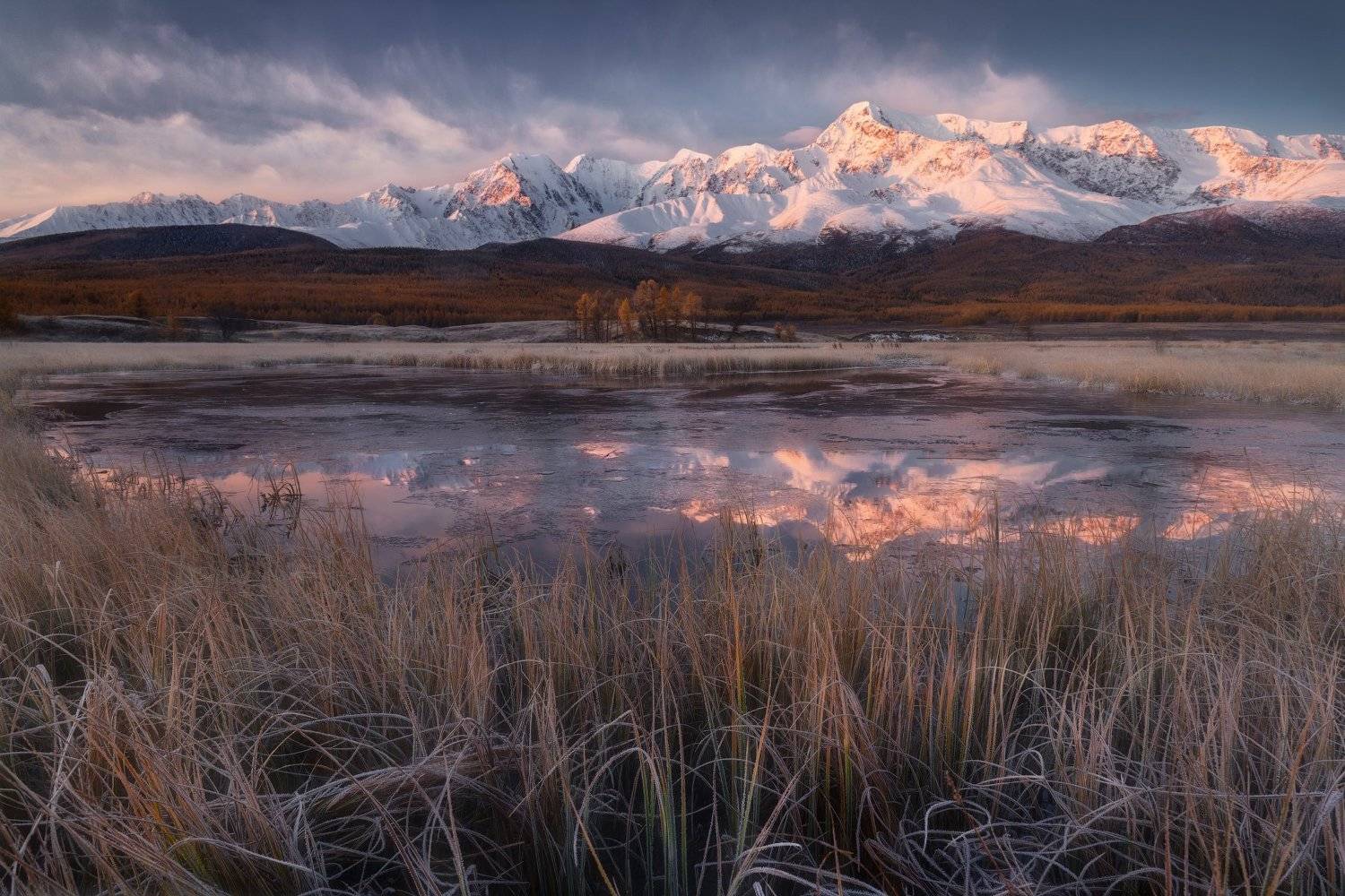 джангысколь, алтай, озеро, пейзаж, отражение, осень, ештыкель, Ольга Рудченко