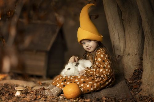 Гномочка и зайчик