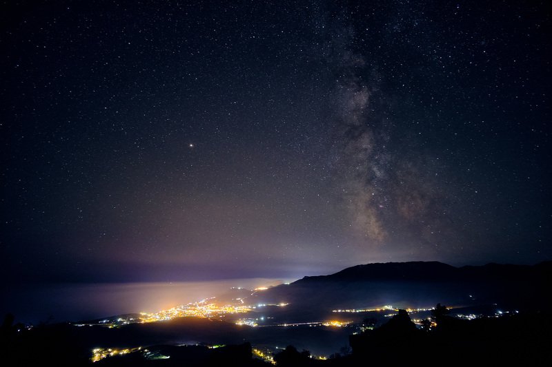 пейзаж, Крым, Алушта, звёзды, млечныйпуть Млечный путь над Алуштой фото превью