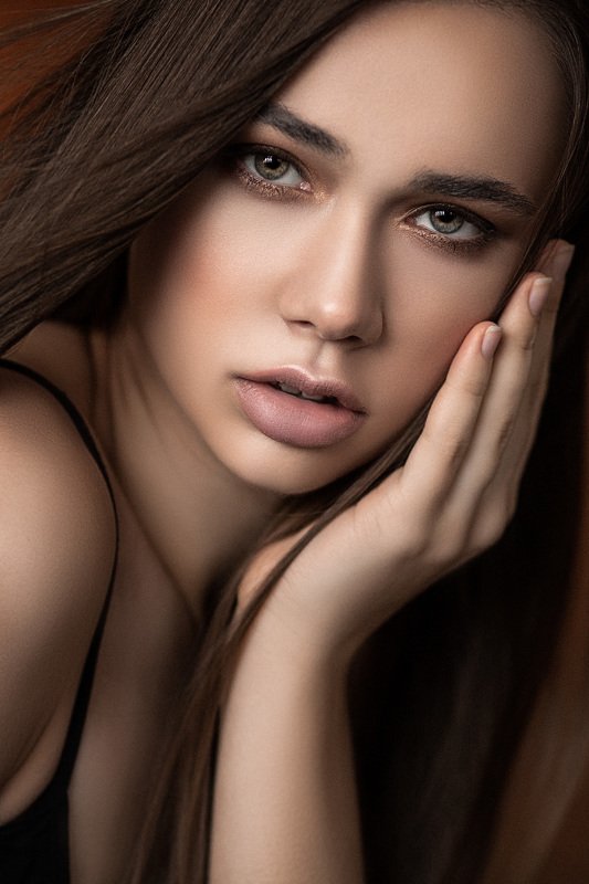 девушка, модель, портрет, фотосессия, студия, макияж, гламур, girl, beauty, perfect, pretty, model, modeling, young, portrait, make-up, творческий портрет, женский портрет, woman, young woman, glamour Оля фото превью