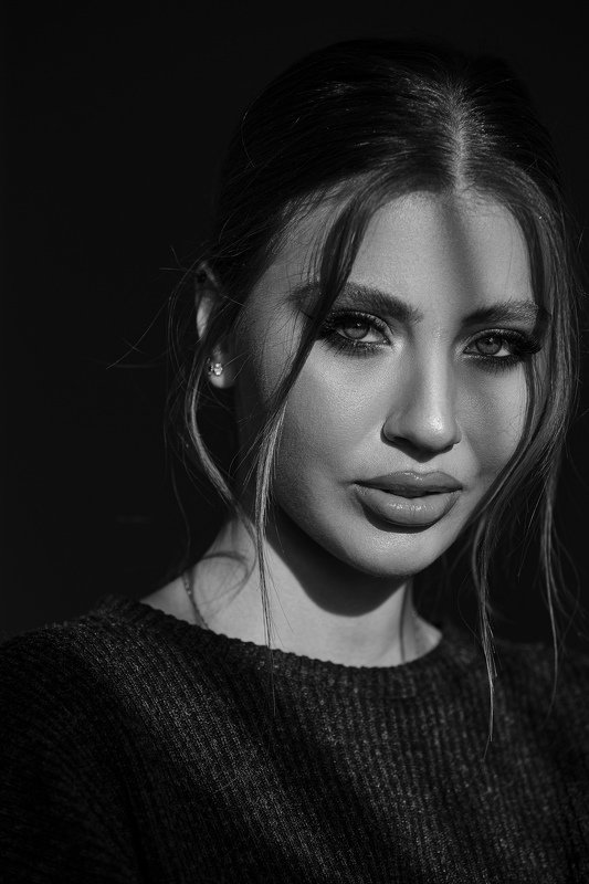 portrait, girl, bw,портрет,девушка,модель, чб ,moscow , russia Unk фото превью