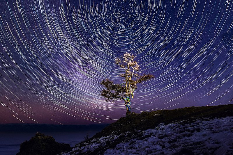 звёзды, ольхон, ночь, пейзаж, байкал Звёзды Ольхона фото превью