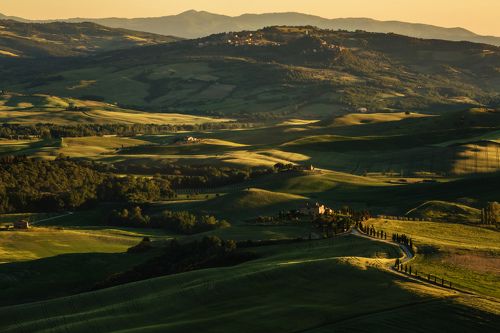 Закат над Валь д'Орча, Тоскана (Italy, Tuscany)