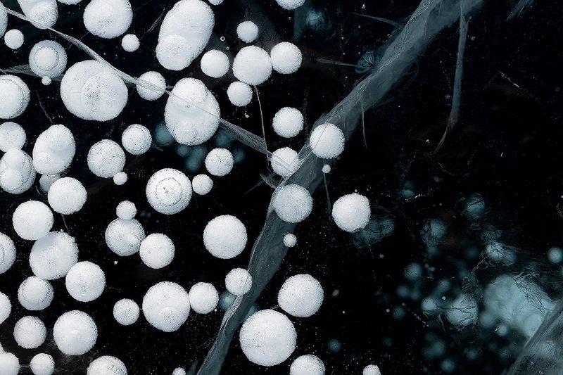 макро, пузырьки, зима, байкал Скопление фото превью