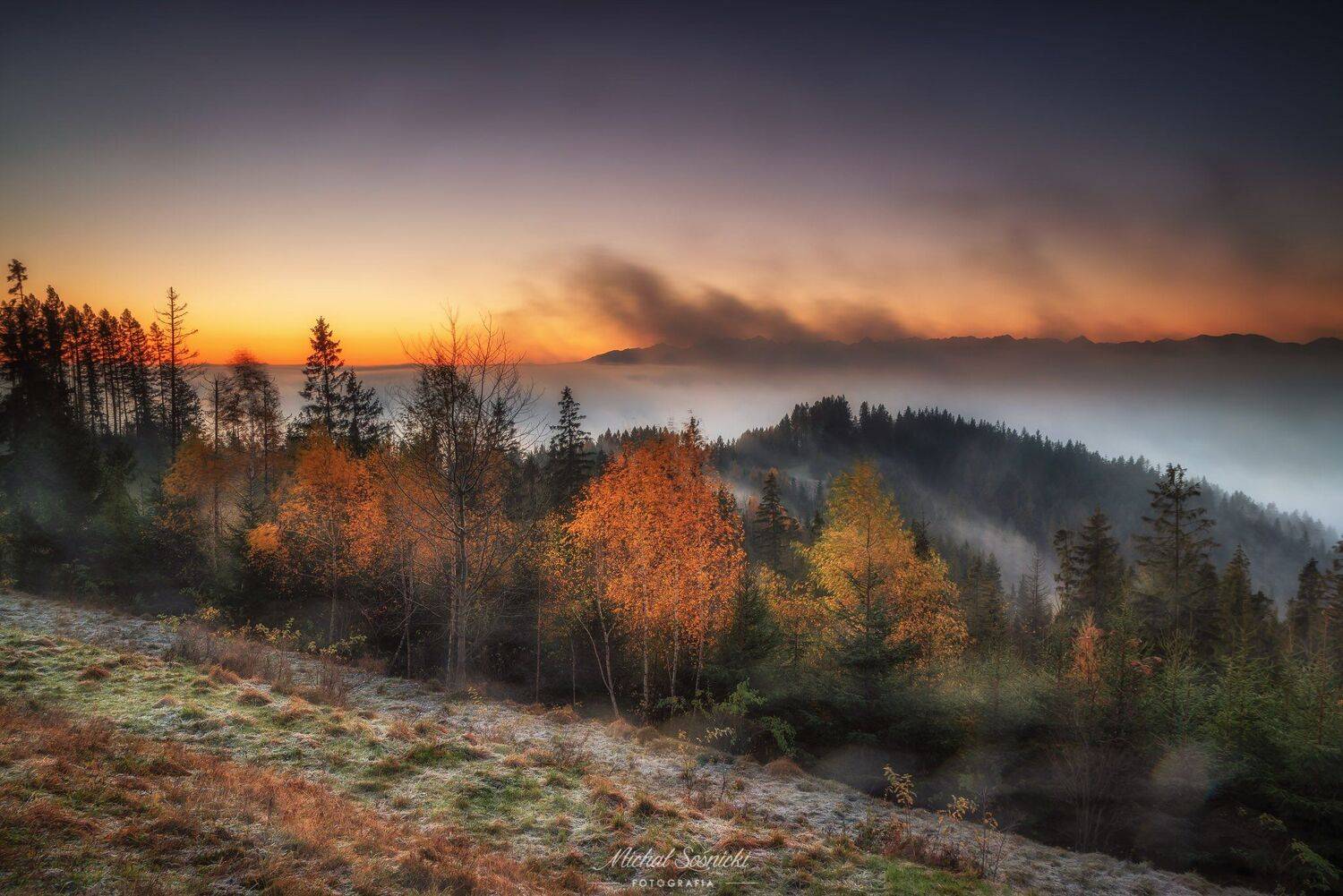 #autumn #poland #mountains #foggy #pentax #benro #benq, Michał Sośnicki