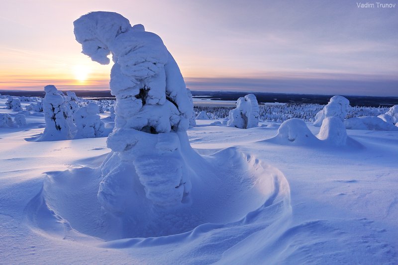 кольский, север, заполярье Маску снежную надел, чтоб Covid не одолел! фото превью