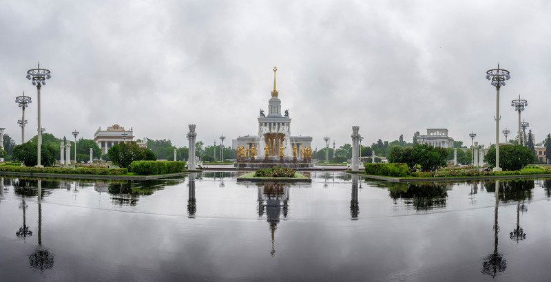 reflection, day, rain, gray, architecture, Moscow, Russia Отражение реальности II фото превью