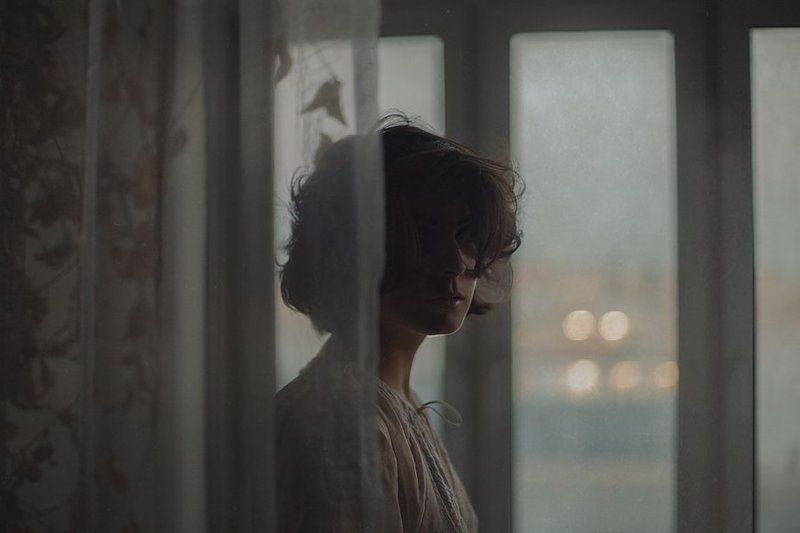 Белая рубашка, Девушка, Офелия, Сумерки *** фото превью