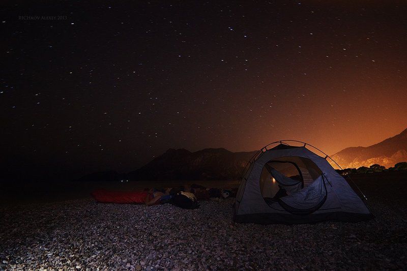 турция, средиземное море, пляж, чирали, палатка, звезды, туристы, сон, отдых, свет, Туристическая мечта фото превью