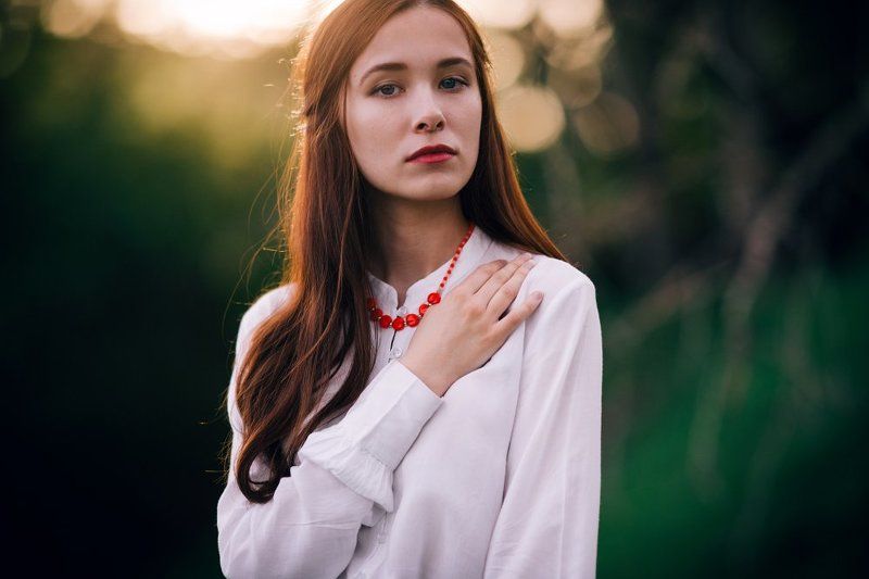девушка, закат Полина фото превью